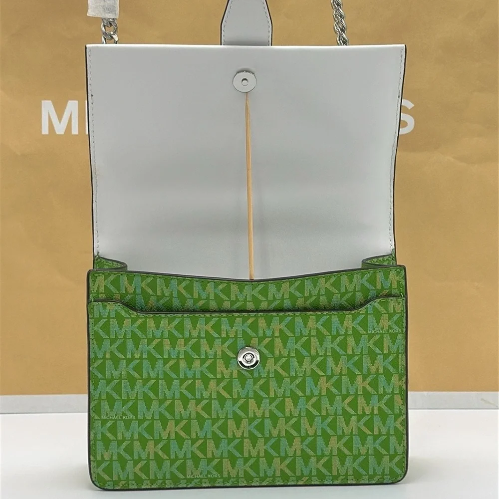 Michael Kors Greenwich Small Color-Block Signature Logo Flap Crossbody XBODY Bag